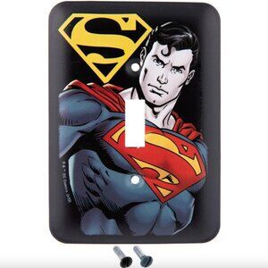 Superman Single Switch Plate Home Decor Media Room Man Cave Kids Room